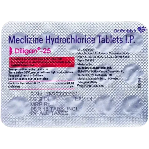 diligan 25mg tablet 15's